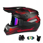 Laste enduro mootorratta kiiver prillidega