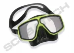 Sukeldumismask Scubatech Corsica must silikoon, kollane