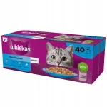 WHISKAS kassitoit hirve-, tuuni-, turska- ja valge kalaga, 40 x 85 g