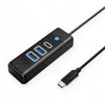 USB jagaja PWC2U-C3, 2 pesa, USB-A ja USB-C, must
