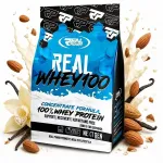 Valgupulber Real Pharm Real Whey 2000g, vanilje ja mandlimaitsega