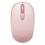 Traadita hiir F01B, 3 &uuml;hendusrežiimi, 2.4GHz, Bluetooth 3.0/5.0, roosa