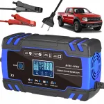 Automaatne akulaadija LCD-ga, 12V 8A / 24V 4A, sobib 6&ndash;150Ah, taastamisfunktsiooniga