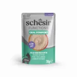 M&auml;rg kassitoit Schesir Functions Oral Comfort, kana ja singiga, 70 g