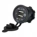 USB auto laadija 4,2A oranži l&uuml;litiga