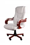 GIOSEDIO NEW WHITE puitdetailidega valge kontoripinki BSL002
