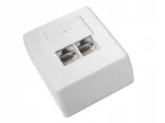 Pinnale paigaldatav varjestatud pesa 2x RJ45 (8P8C), kat.5E, nurk, LSA kontakti