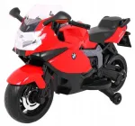 Laste elektriline mootorratas BMW K1300S, punane, abirattastega