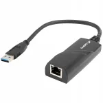 Lanberg NC-1000-01 v&otilde;rgukaart, USB 3.0 kuni RJ-45, 1Gb, kaabliga