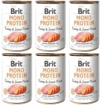 Koerte konserv Brit Mono Protein kalkuni- ja kartulilihaga, 6 x 400 g
