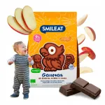 Smileat BIO &ouml;koloogilised suhkruta speltak&uuml;psised kakaoga ja &otilde;untega, 220 g