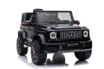 Laste elektriauto MERCEDES G klass, must, nahksisu, pehmed EVA rehvid, 4x4, puldiga juhitav