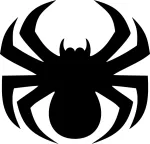 Auto kleebis taustata SPIDER, 10 x 10,4 cm