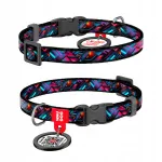 Kasside nailonist kaelarihm WAUDOG QR ripatsiga, 20&ndash;30 cm, Infinite Worlds