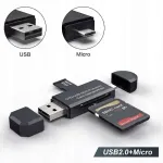USB adapter SD kaardilugeja Micro SD OTG 3in1 SDXC