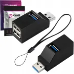 USB 3.0 jaotur Phoneo, 3 &uuml;hendust, nurgakujuline adapter