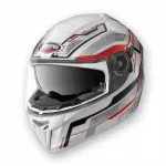 Mootorratturi kiiver CABERG EGO STREAMLINE valge/punane, suurus M