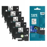 Brother P-Touch TZe-241/AZe-241 kleebisteipide komplekt, 18 mm x 8 m, valge, 5 tk