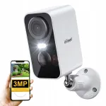 V&auml;ljas kasutatav WiFi IP kaamera, 3MP, patareitoitega, mikrofoniga, salvestus WiFi kaudu