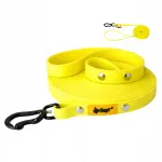 Koera jalutusrihm Dingo Flex, 5 m, 1,6 cm, kollane, ilma k&auml;epidemeta, PVC