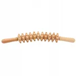 Puidust k&auml;sitsi massager, Gua Sha 11 rulliga k&otilde;hulihaste massager
