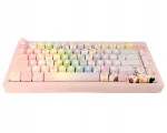 Juhtmevaba 75% klaviatuur Pink Cat Cream Yellow Pro V3 l&uuml;lititega, hotswap