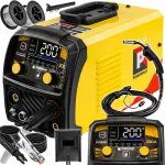 Keevitusmasin INVERTER 200A koos MIG/MAG, MMA, TIG Lift, FLUX funktsioonide ja maskiga