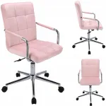 SWIVEL QUATRO roosa ratastega kontoritool JUMI