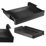 Sahtlilaadse riiul Spacetronik, 48x26 cm, 8 kg, terasest, must