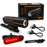 LED jalgratta tulede komplekt 200 lm eesmine ja tagumine USB-C laadimisega