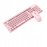 N600 2.4GHz USB juhtmevaba klaviatuur ja hiir, roosa, Windowsiga &uuml;hilduv