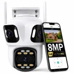 V&auml;ljas nutikas p&ouml;&ouml;rlev IP-kaamera, 8 MP, WiFi, helisignaaliga ja liikumistuvastusega