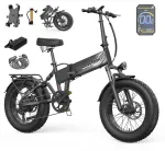 Kokkupandav elektrijalgratas ZAZAWORK CF1000, 20Ah, 1500W, 45 km/h, 120 km, 20"