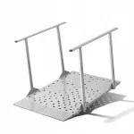 Alumiiniumist ratastooli ramp k&auml;sipuudega, 70,5 cm
