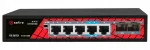 Safire SF-SW0704HIPOE-GMF-65 PoE l&uuml;liti, 4 PoE porti, 3 uplink