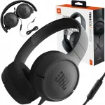 Juhtmega k&otilde;rvaklapid JBL TUNE 500 mikrofoniga ja Pure Bass funktsiooniga