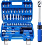 1/4" KATSU kohver momentv&otilde;tmega, 50 osa, 5-25Nm CRV 72 hammastega