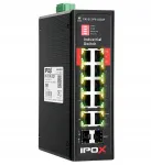PXI-S12-P8-U2G2F t&ouml;&ouml;stuslik l&uuml;liti, 8 PoE porti, 2 RJ45, 2 SFP