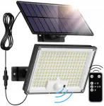 P&auml;ikeseenergia LED-lamp eraldi paneeli, kaugjuhtimise ning liikumis- ja h&auml;marusanduriga