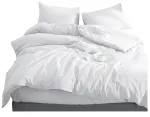 Hotelliklassi voodipesukomplekt valge, 220x200 cm, 4 padjap&uuml;&uuml;ri, 100% puuvill, 5-osaline