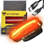 Jalgratta tagumine LED lamp, 650mAh, USB-C, laetav, 15 tundi