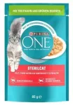 Purina One Sterilcat m&auml;rg kassitoit kalkunilihaga kastmes, 85 g