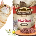 CARNILOVE m&auml;rg kassitoit hirve ja kummeliga, 85 g, 85% fileed