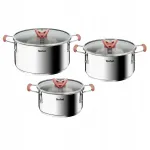 Tefal Opti'Space 6-osaline roostevabast terasest pottide komplekt