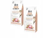 BRIT CARE Sensitive kuiv kassitoit kalkuni- ja l&otilde;helihaga, 2 x 400 g