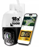 V&auml;ljas kaamera WiFi, 8MP, 4K, 18x optiline suum, IR kuni 150 m, p&ouml;&ouml;ratav