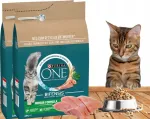 PURINA ONE Indoor kuiv kassitoit kalkunilihaga, 2 x 2,8 kg