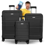 Ratastega kohvrite komplekt: suur 94L, keskmine 63L, v&auml;ike 40L