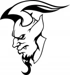 Auto kleebis &bdquo;Devil with Horns&ldquo;, 20 x 18,8 cm