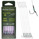 Method feeder s&ouml;&ouml;tja konksud nr 8, 10 cm, karvadega, 8 mm n&otilde;elaga, 6 tk